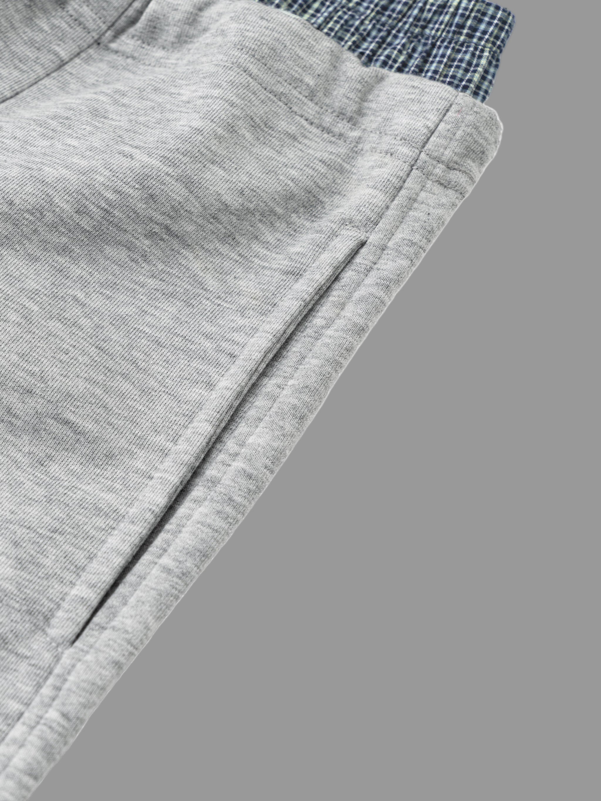 Pantalon à carreaux à taille contrastée