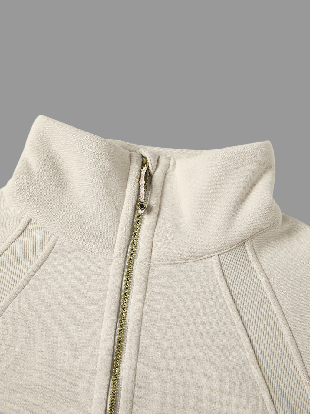 Sweat-shirt court à demi-zip