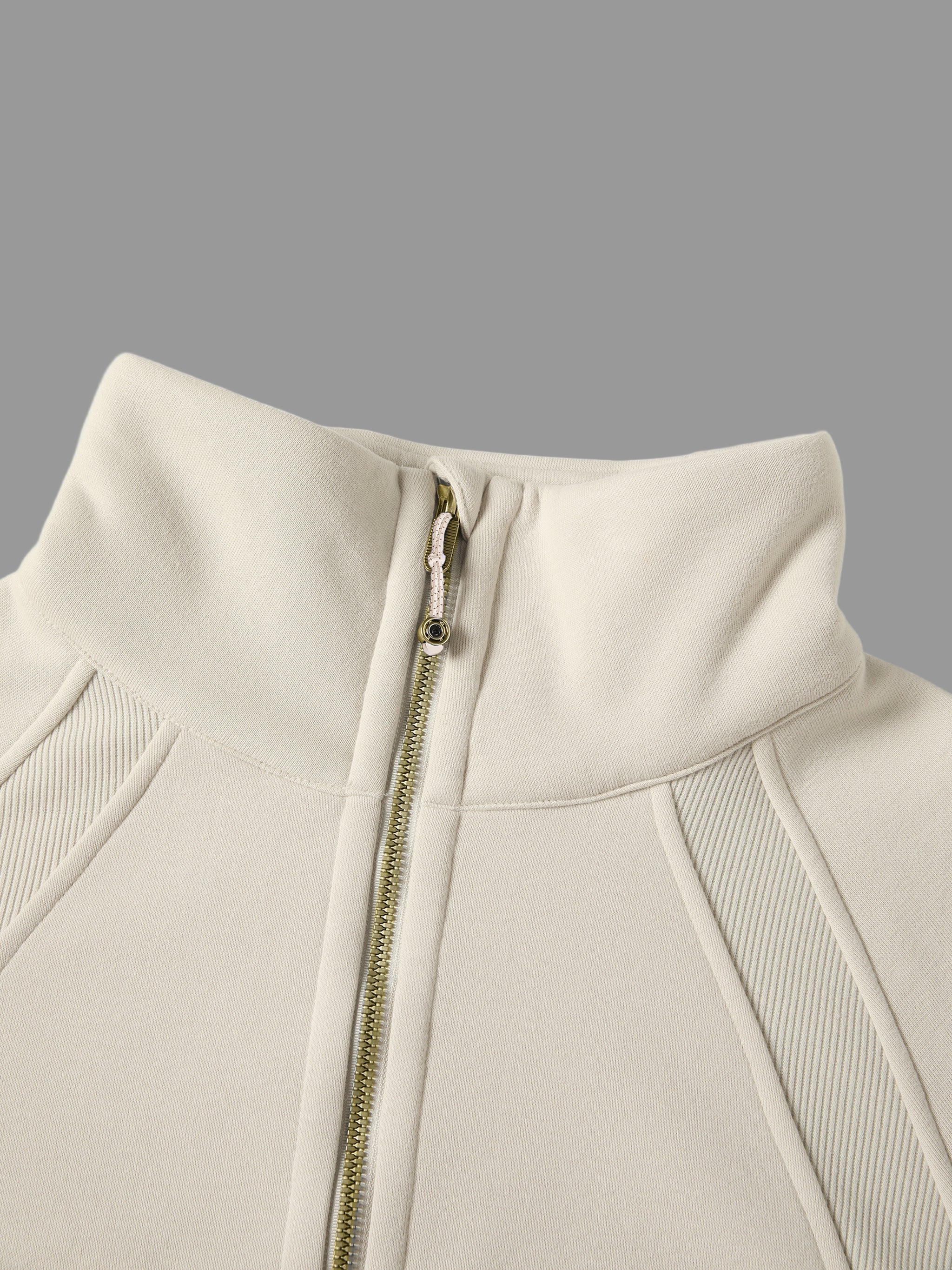 Sweat-shirt court à demi-zip