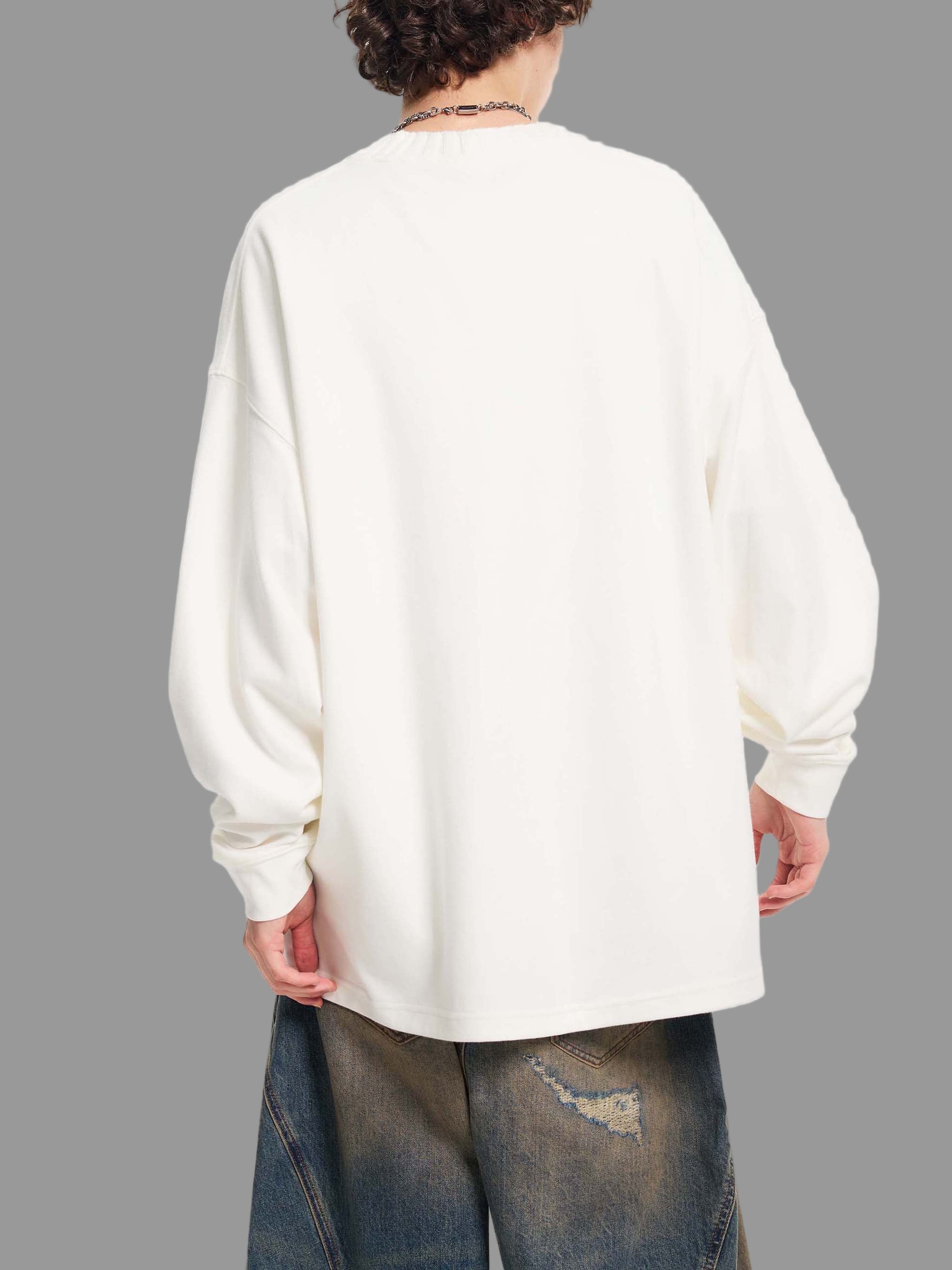 Sweat-shirt oversize à col rond en maille