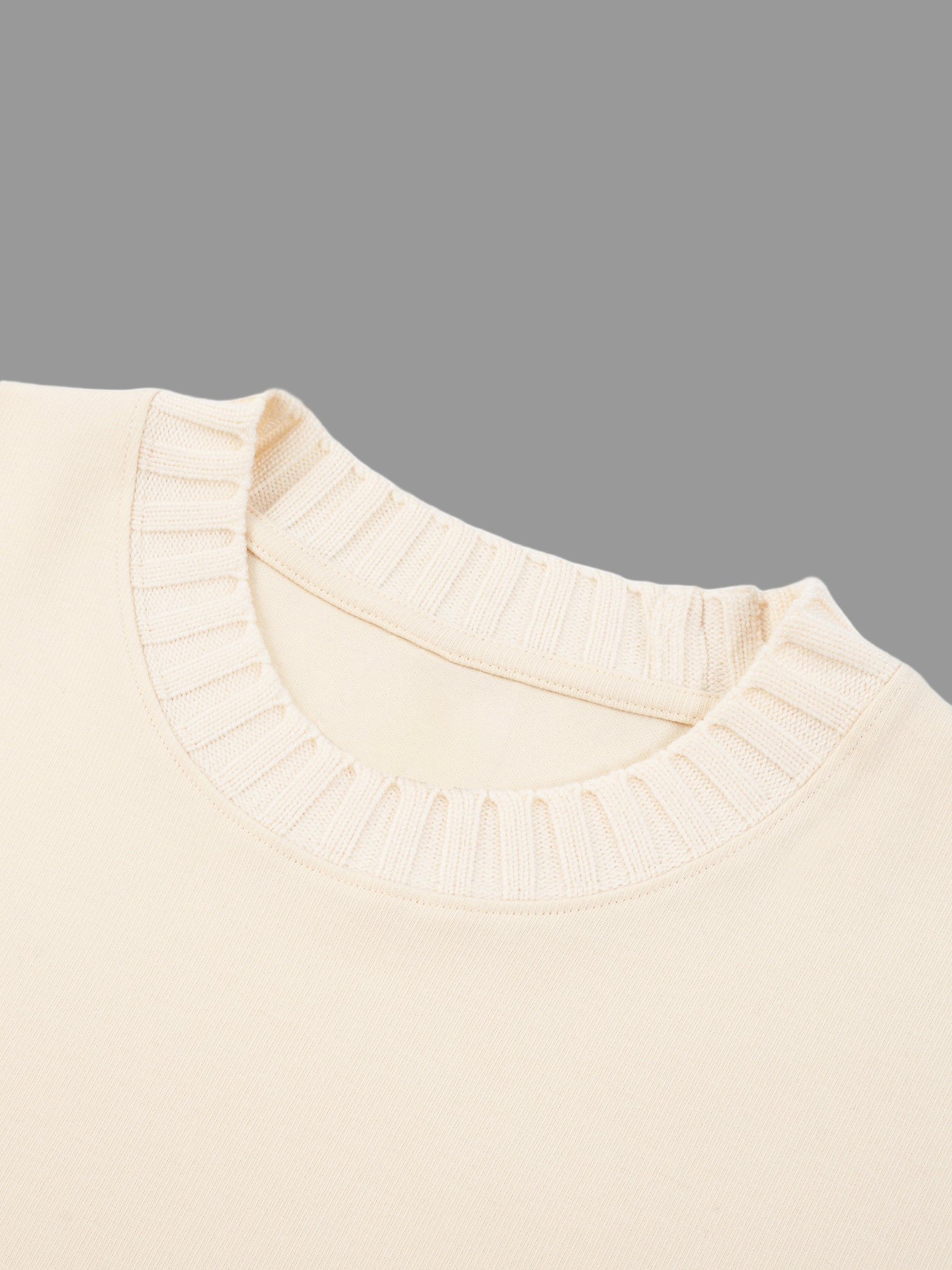 Sweat-shirt oversize à col rond en maille