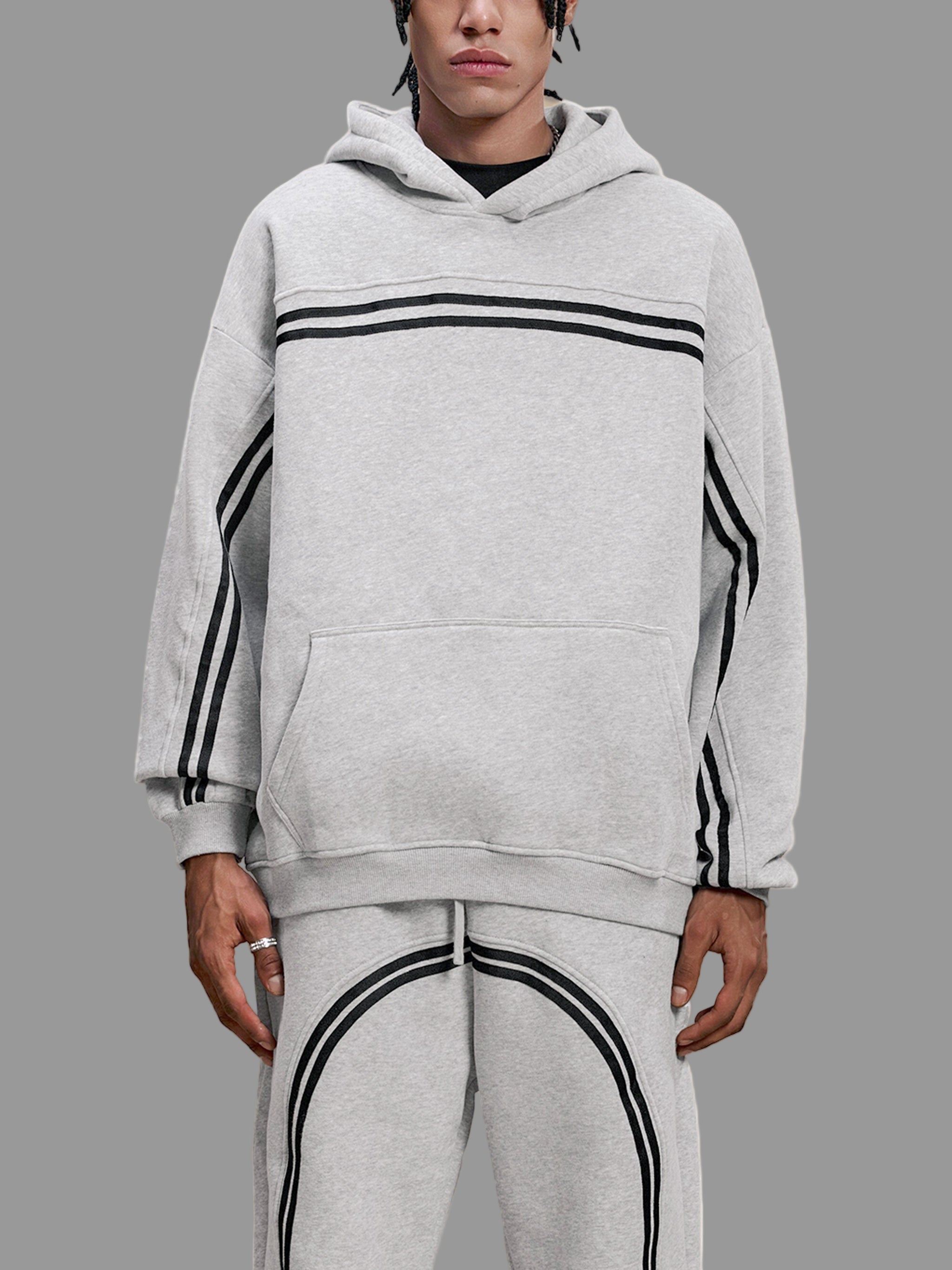 Hoodie en polaire à bandes contrastées Sun Fade