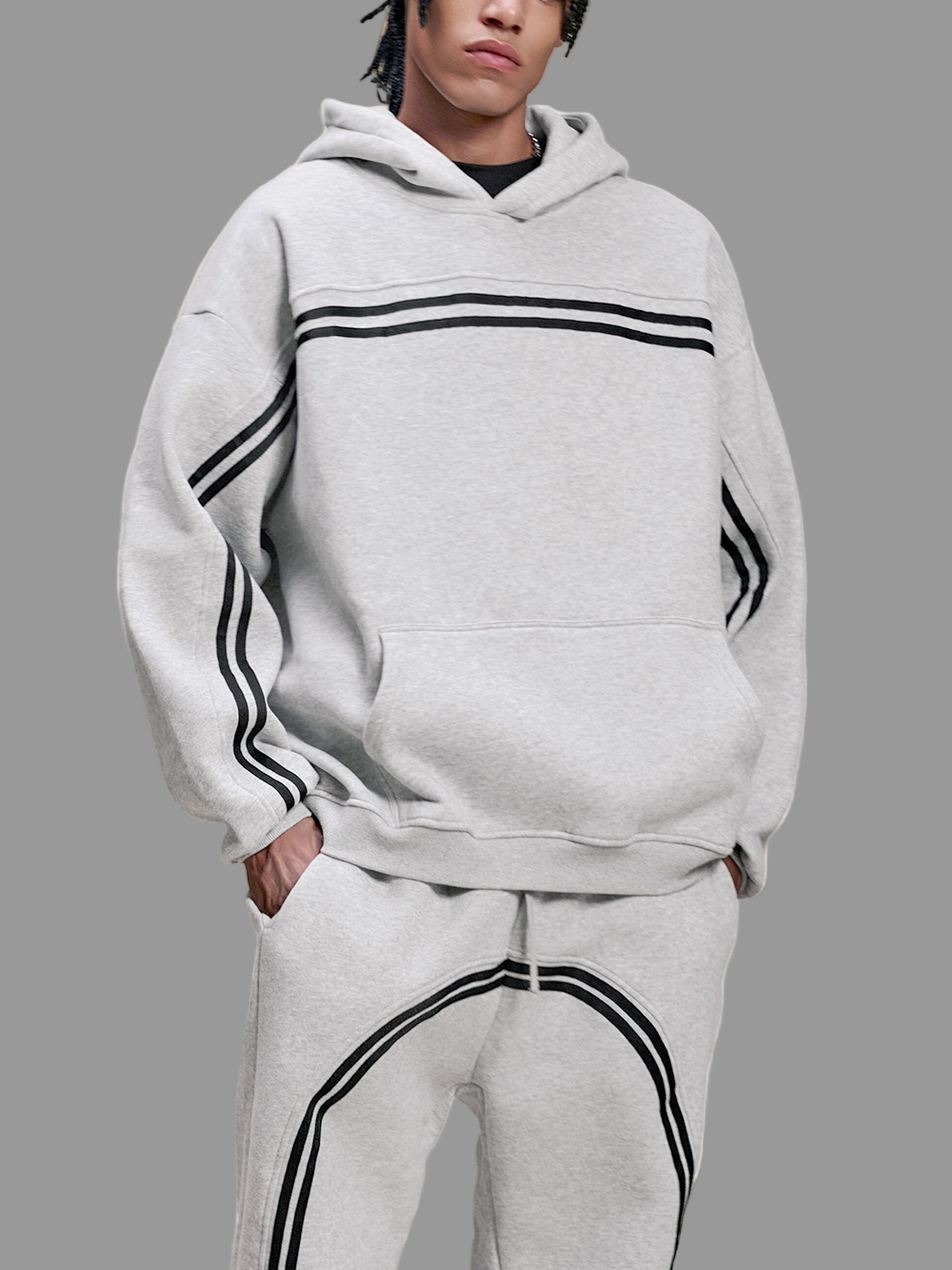 Hoodie en polaire à bandes contrastées Sun Fade