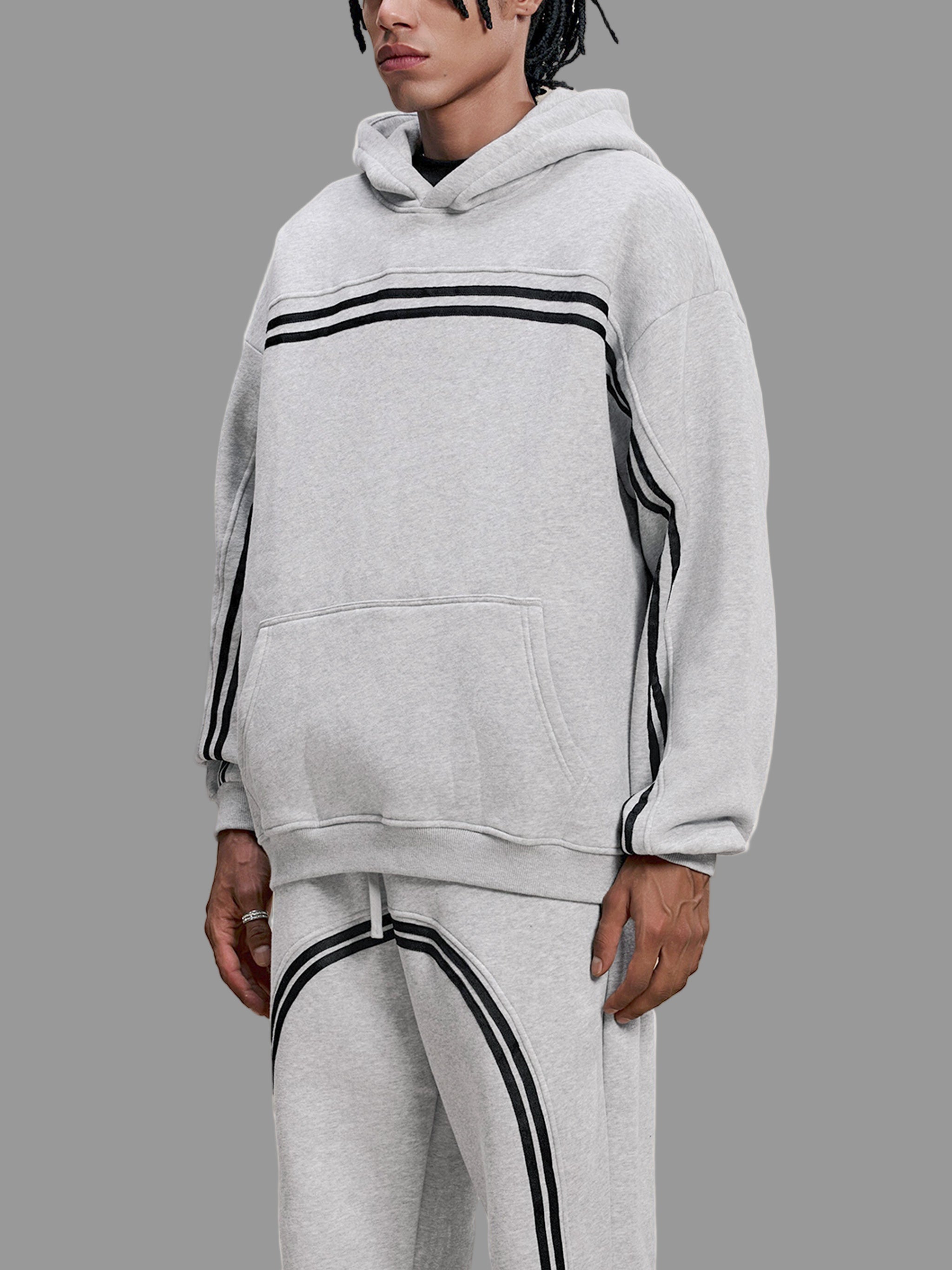 Hoodie en polaire à bandes contrastées Sun Fade