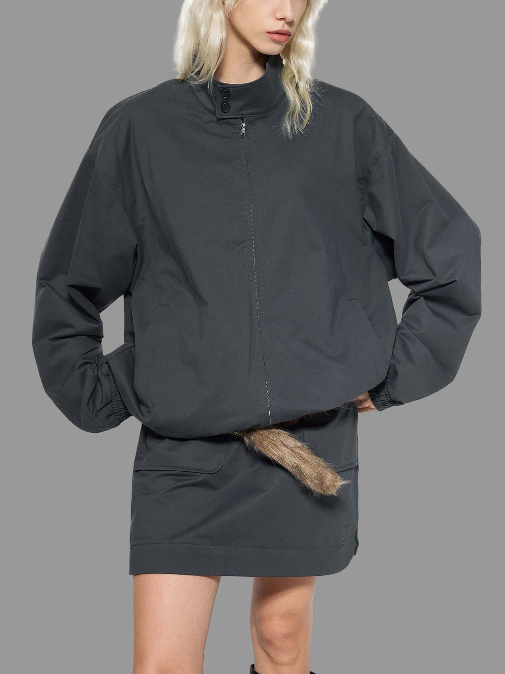 blouson aviateur à col montant