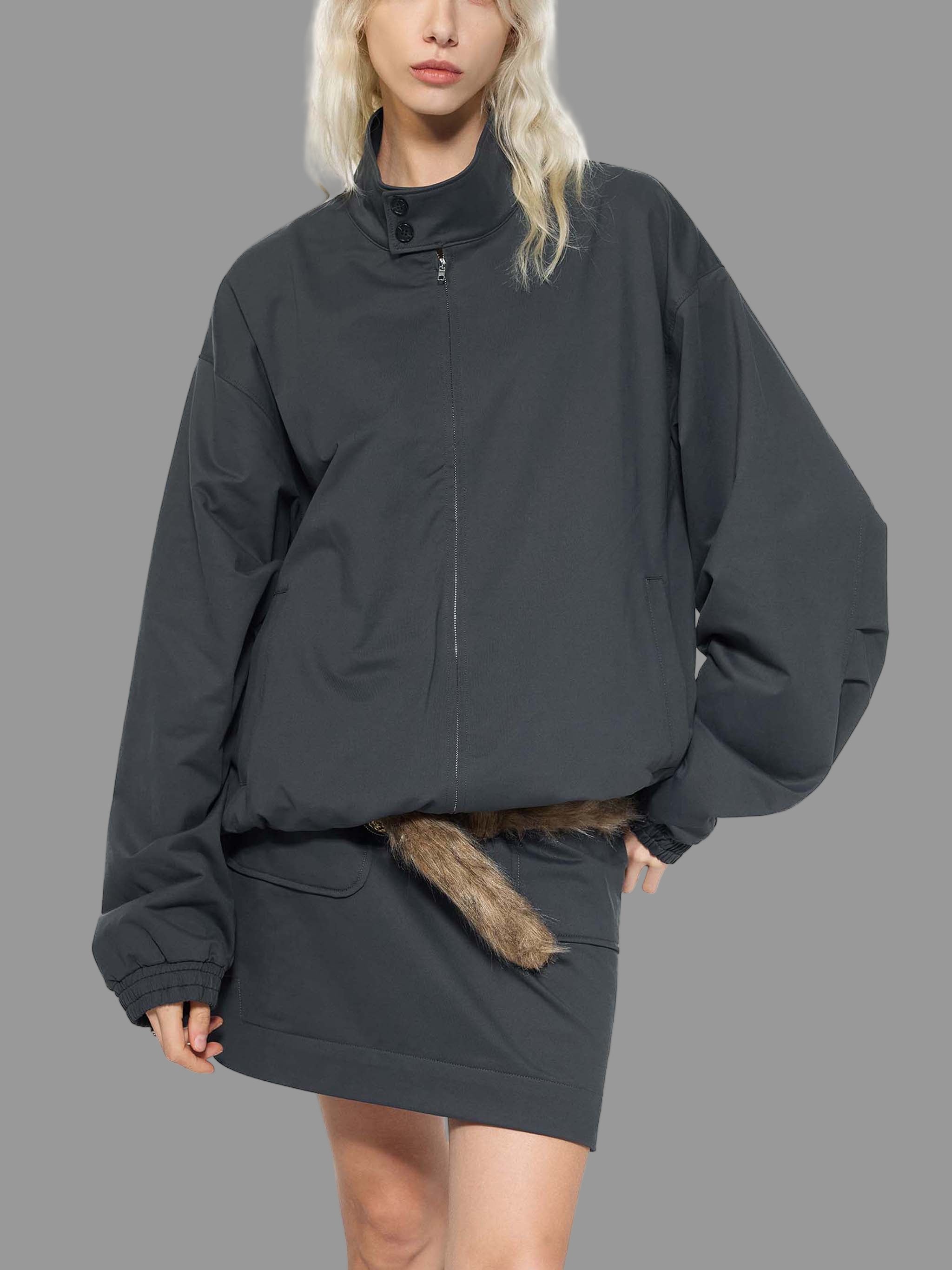 blouson aviateur à col montant