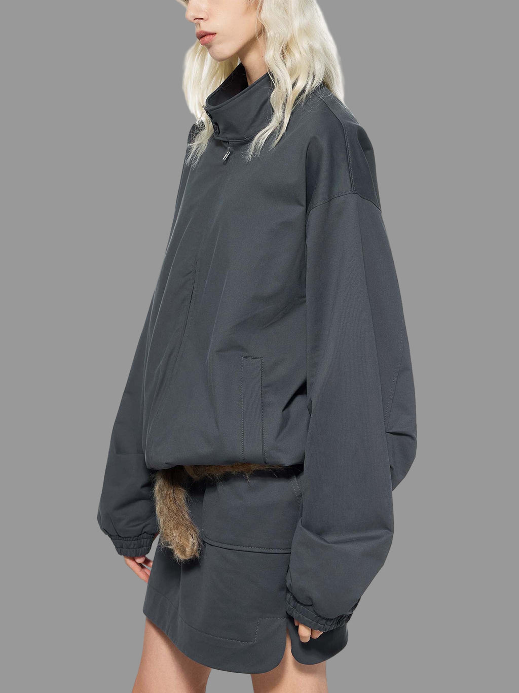 blouson aviateur à col montant