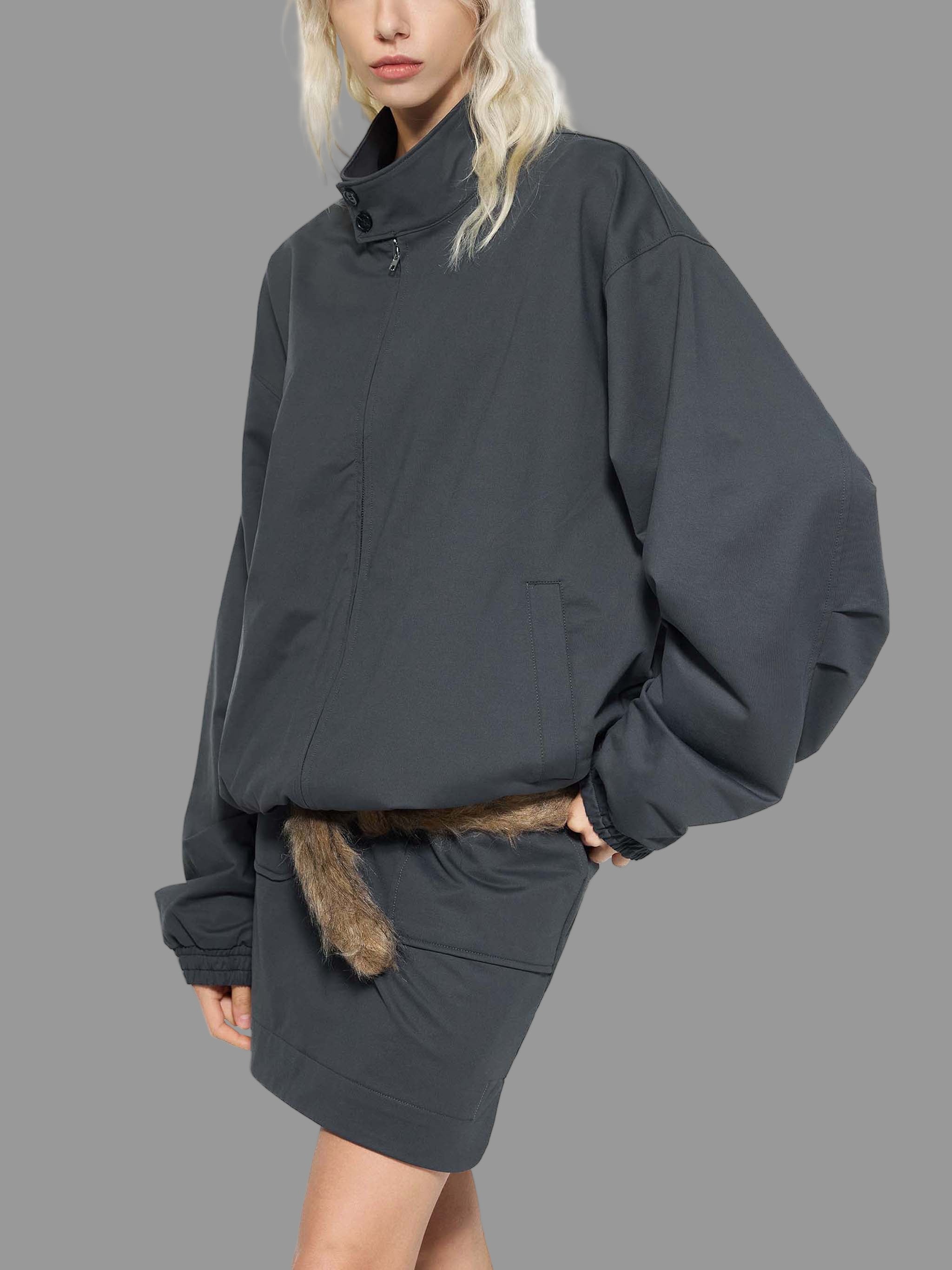 blouson aviateur à col montant