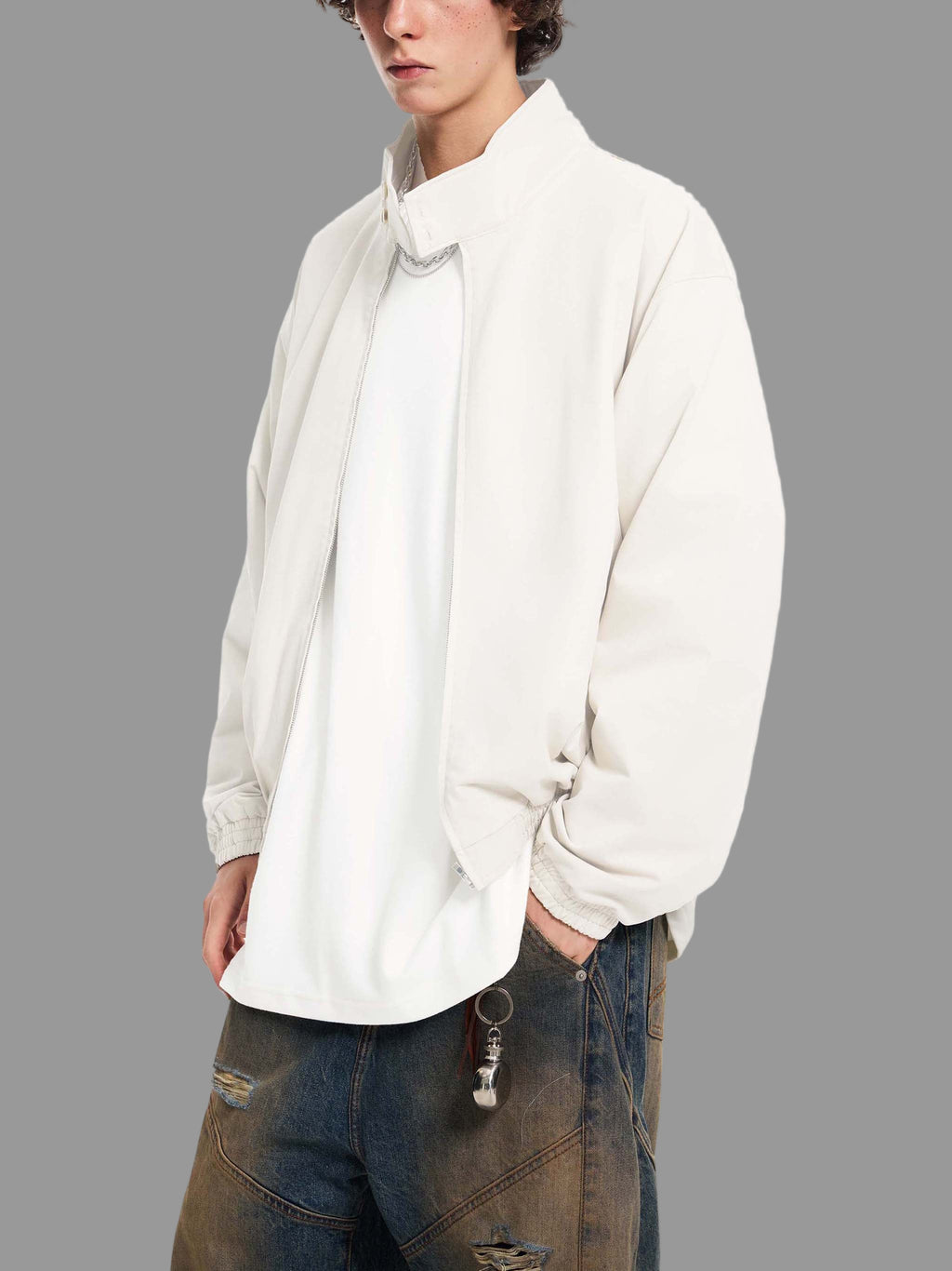 blouson aviateur à col montant