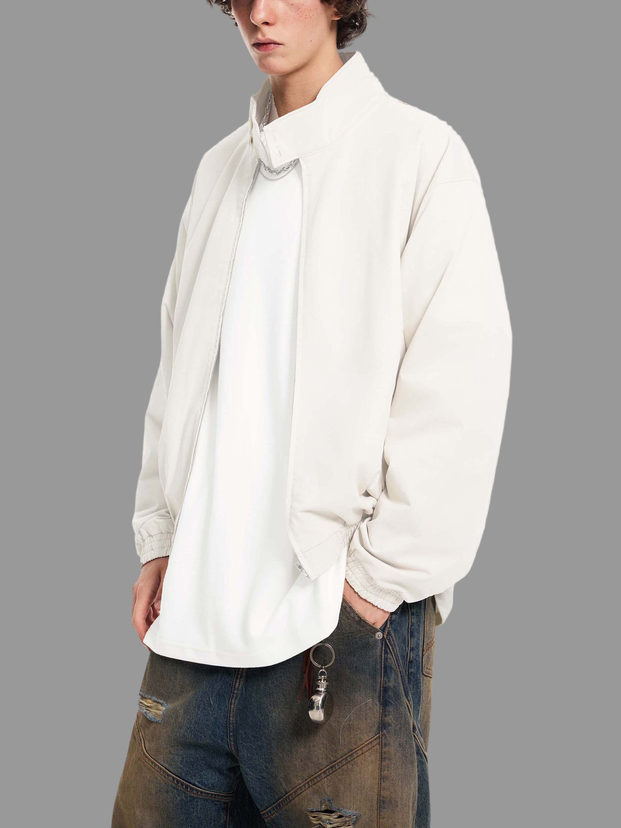 blouson aviateur à col montant