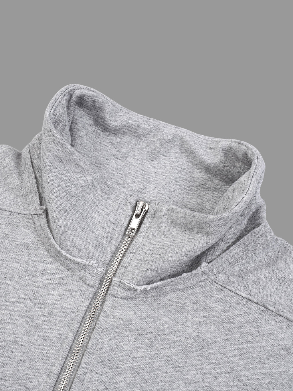 Sweat-shirt polaire à demi-zip bords roulés