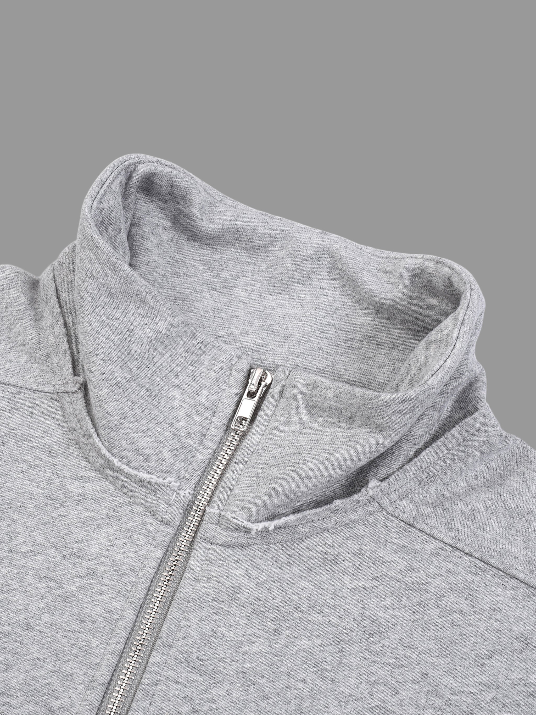 Sweat-shirt polaire à demi-zip bords roulés