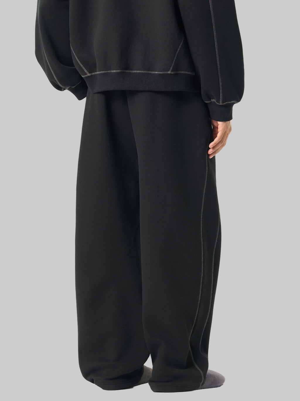 Pantalon de survêtement en polaire à surpiqûres