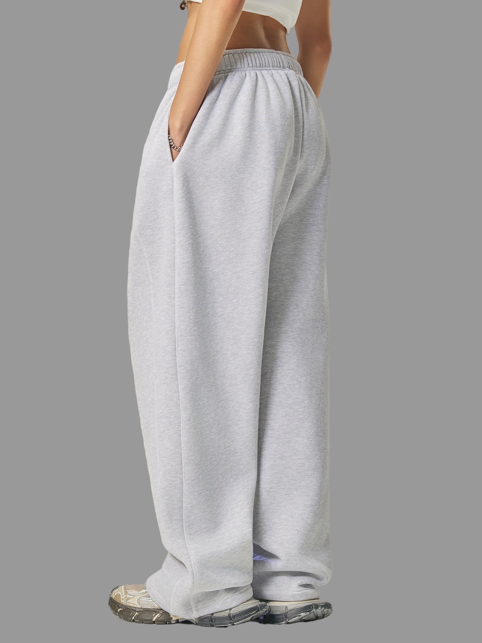 Pantalon de survêtement en polaire à surpiqûres