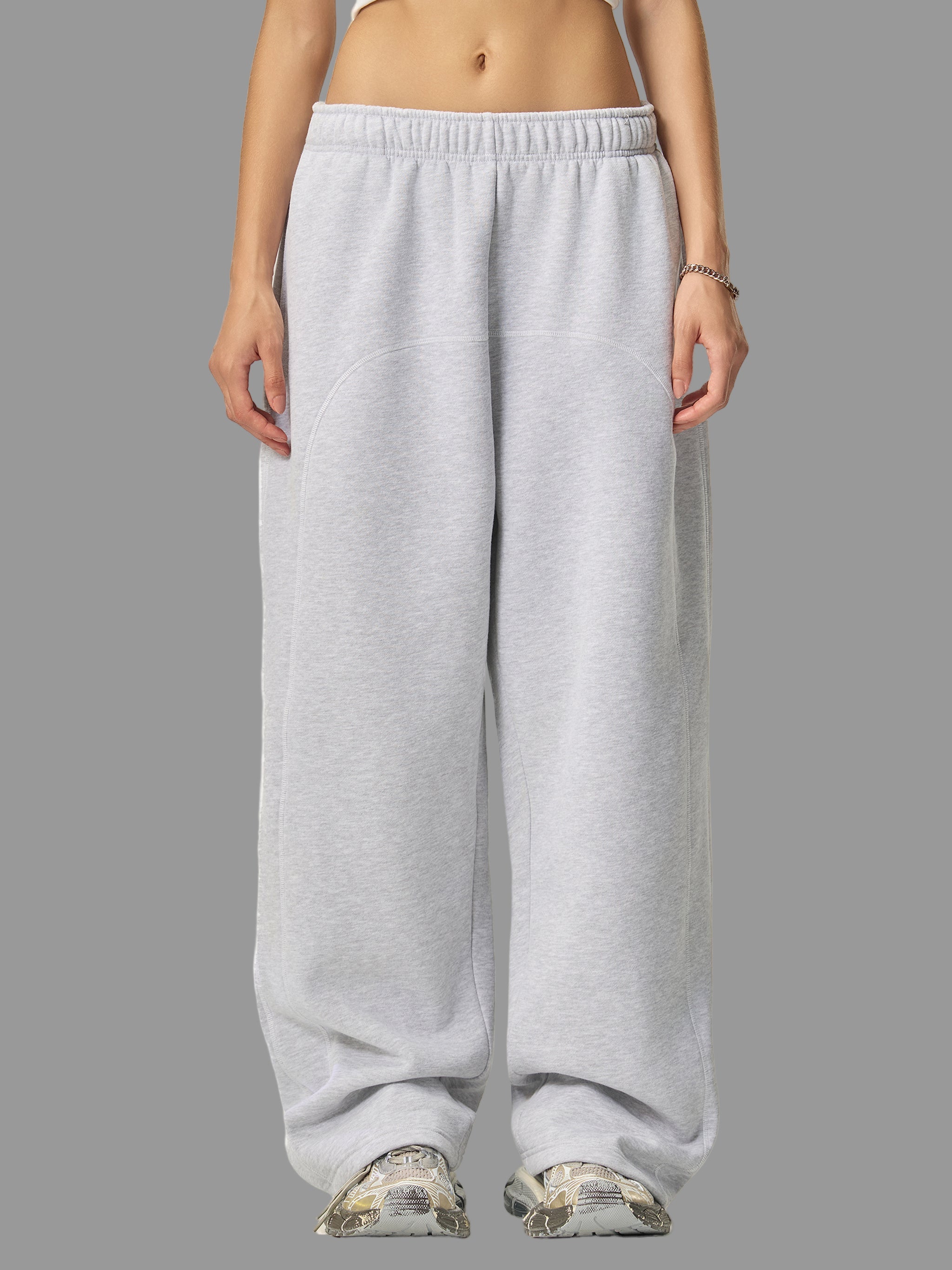 Pantalon de survêtement en polaire à surpiqûres