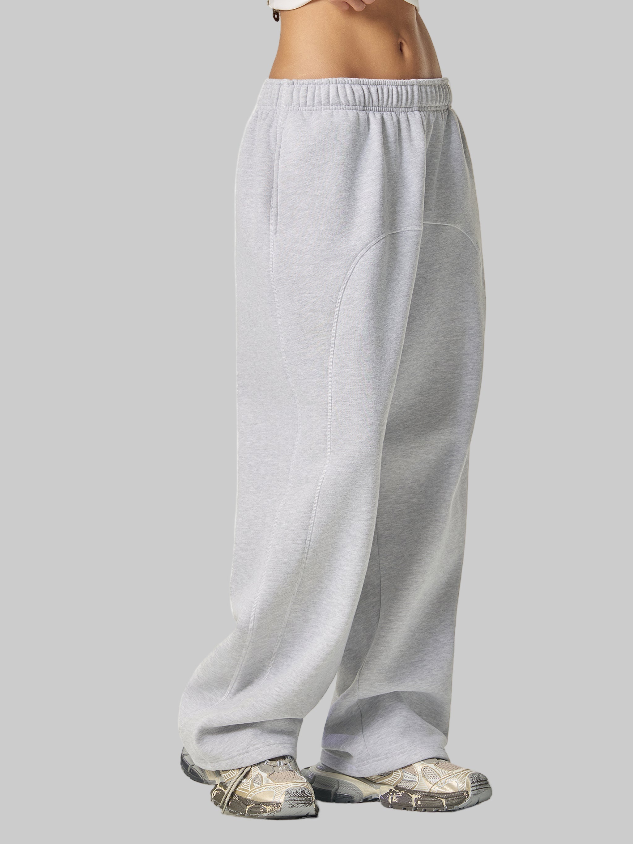 Pantalon de survêtement en polaire à surpiqûres