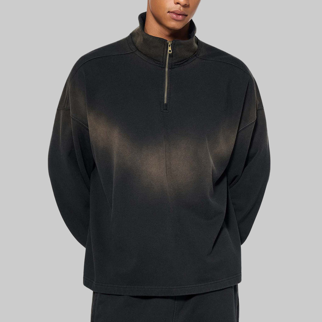 Sweat-shirt à col zippé