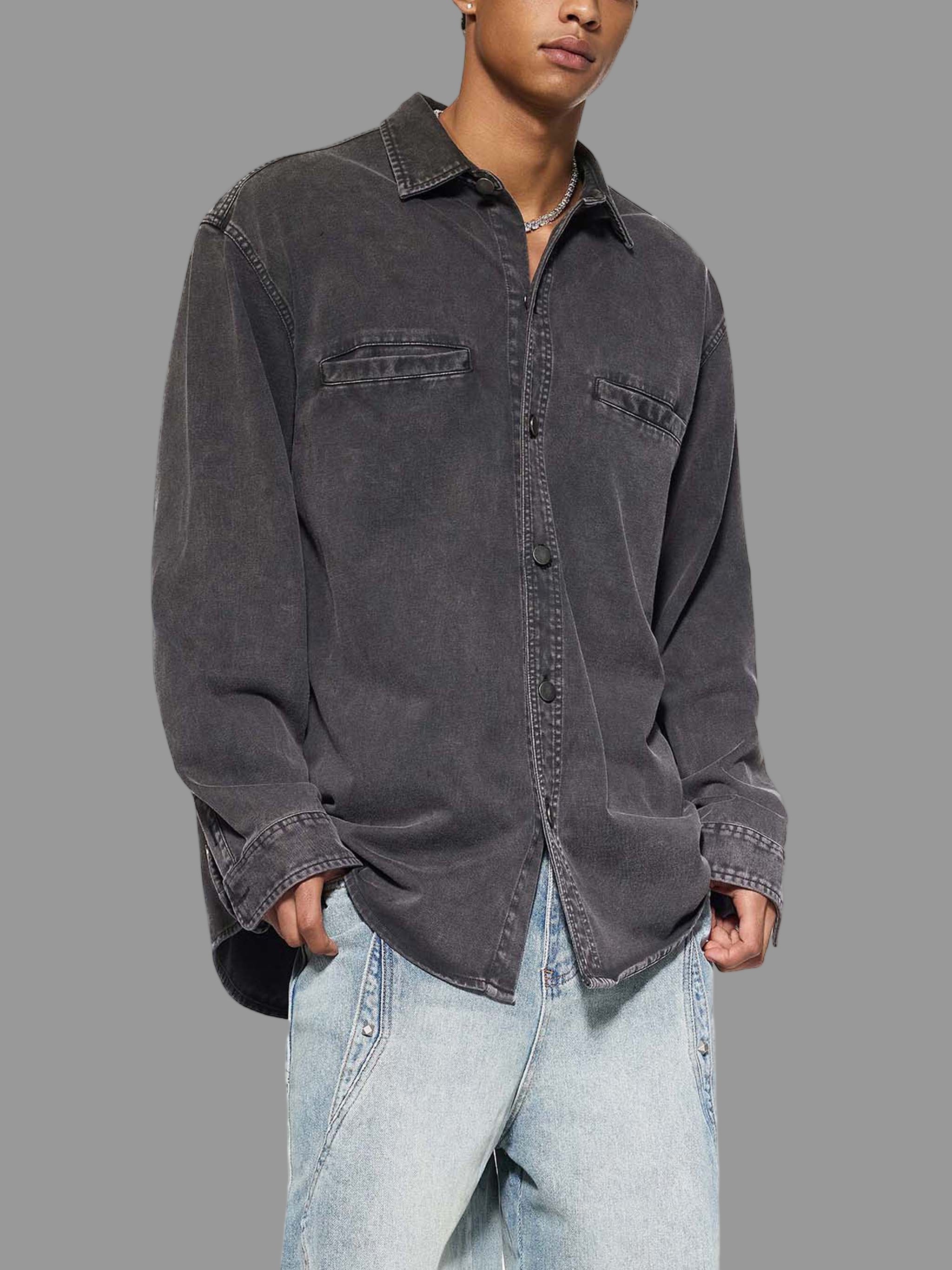 Veste en denim épais délavé vintage